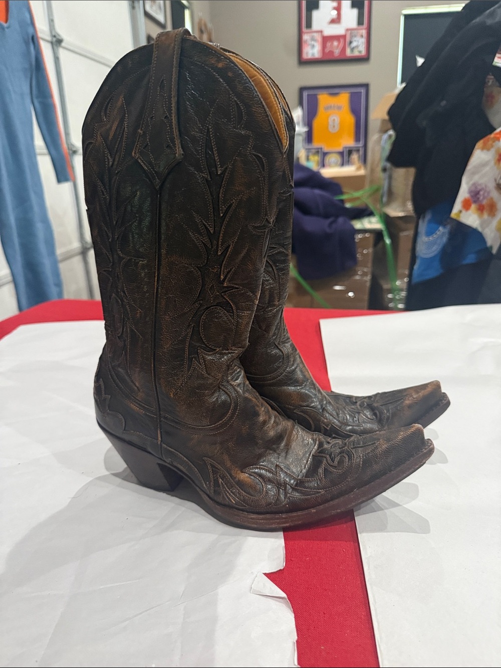 Old Gringo Brown Distressed Leather Heeled Western Boots